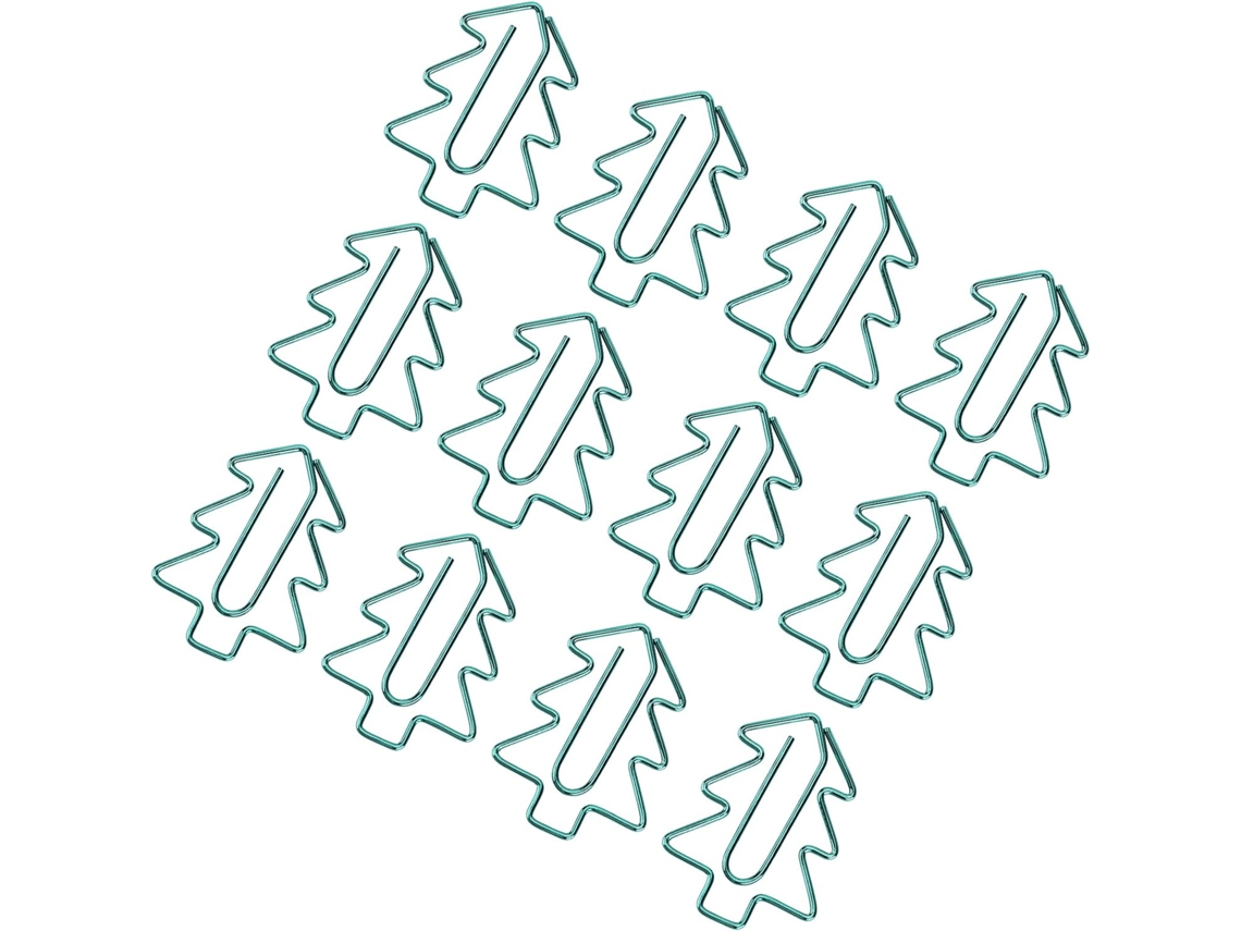 Clips De Papel Em Formato Árvore, Duráveis E Portáteis, Ideais Para Escritório E Presentes Escolares, Pacote Com 12 Unidades
