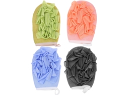 Bolas De Banho Esfoliantes Para Limpeza Corporal, 4 Unidades, Fibra De Viscose