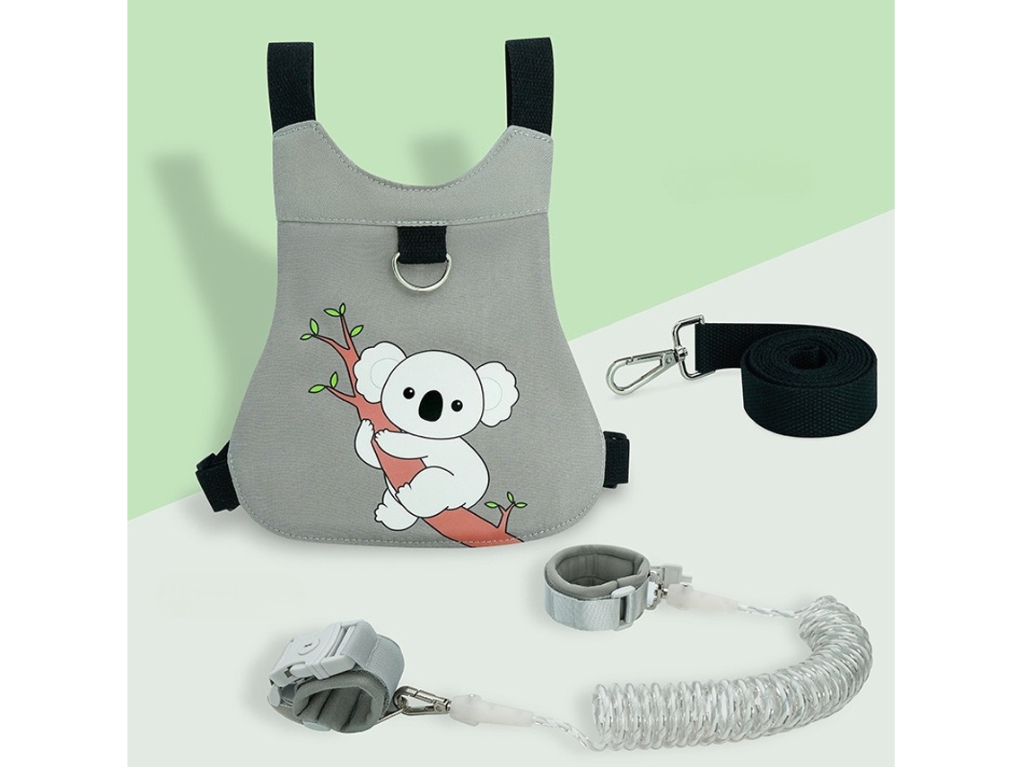 Arnês De Passeio Crianças Com Fecho De Segurança, Corrente Anti-perda Para O Pulso, Para Viagens E Eventos Públicos1.5m Coala Hexinyigjly