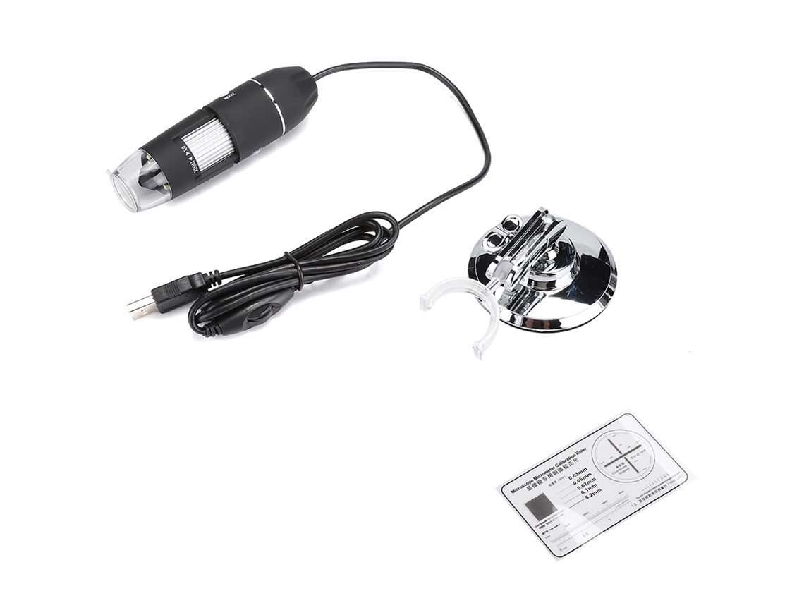 Microscópio Digital Usb Com Lupa Para Reparo De Celular Preto 1000x E Sensor Cmos Hd De 0,3 Mp Brilvibera