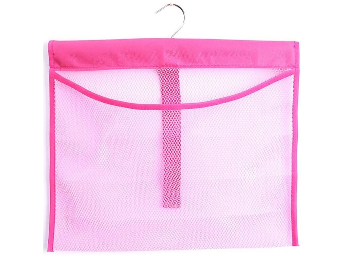2026 bolsa Colgante de Ducha com Malha, Organizador de Brinquedos de Banho Colorido, Rosa