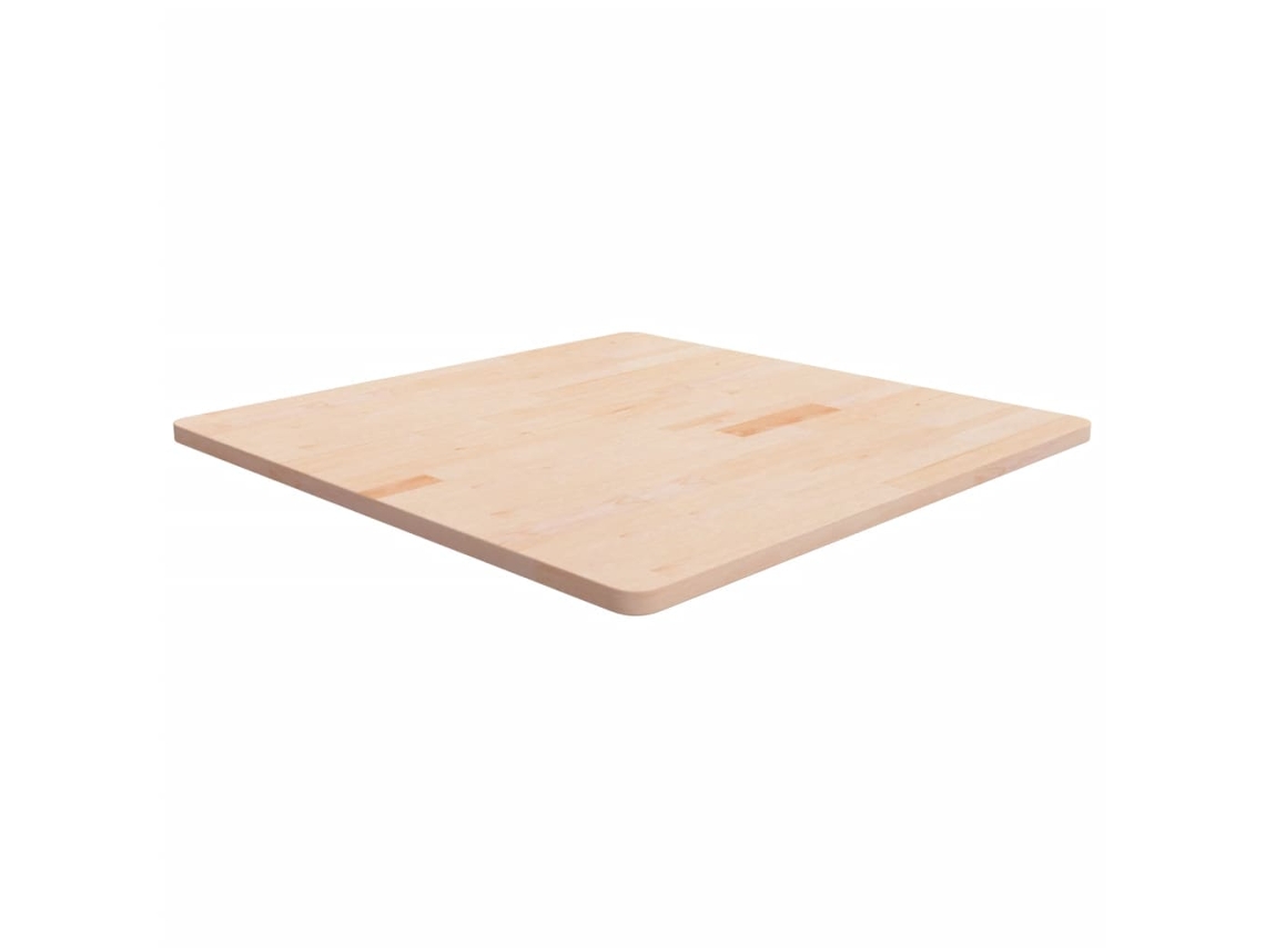 Tampo De Mesa Quadrado 90x90x2,5 Cm Carvalho Maciço Não Tratado Lovely Home