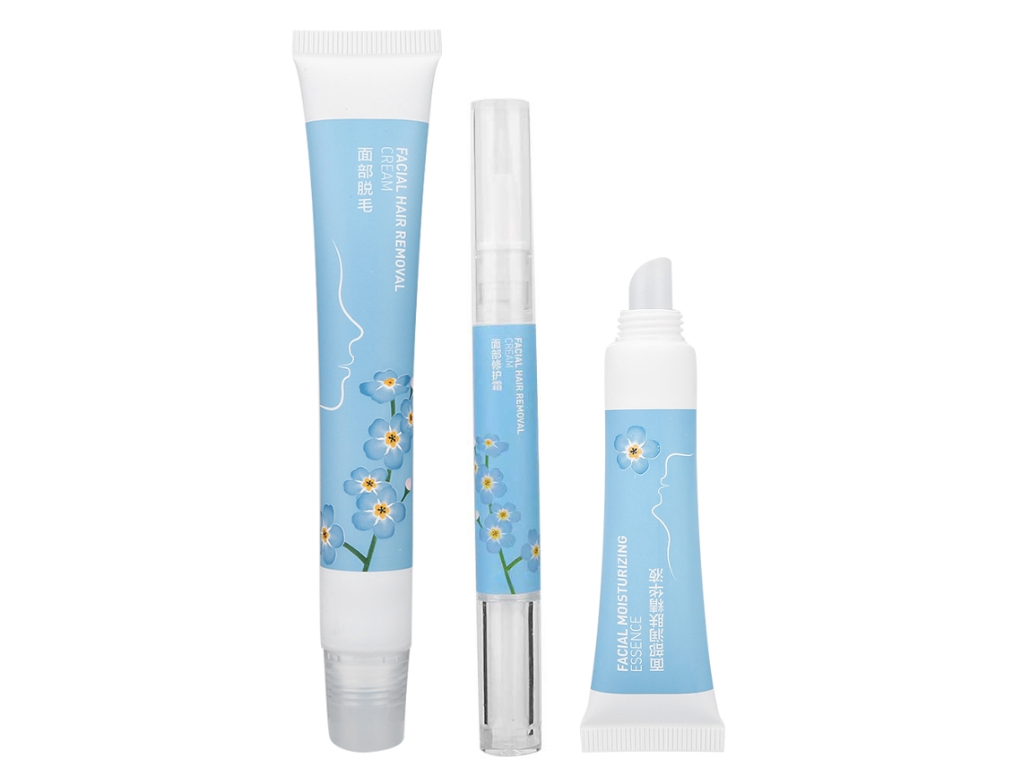Creme depilatório unissex para rosto, sobrancelhas e bigode, creme clareador suave.