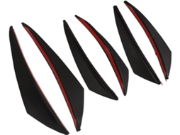 Conjunto De 6 Tiras De Borracha Macia Preta Para Spoiler De Carro.