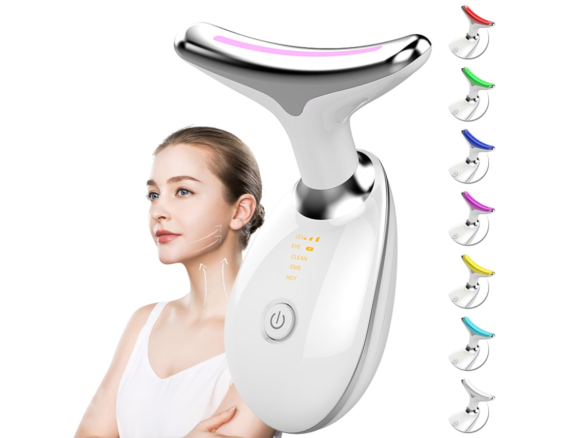 Dispositivo Facial Antirrugas, Dispositivo de Beleza Massageador Facial, 7 Cores, Lifting Facial, Massagem Facial Antienvelhecimento, Massag EHSTMIND
