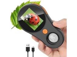 Microscópio Infantil, Microscópio Portátil 500x, Brinquedo Educativo Cuff World, Preto Zeuxo