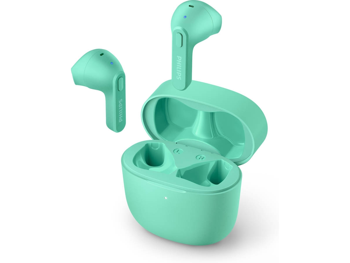 Auriculares Bluetooth True Wireless PHILIPS Tat2236Gr (In Ear - Microfone - Verde)