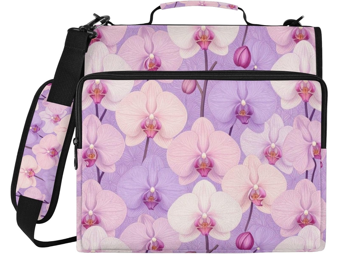 Organizador de Arquivos Elegante de 3,8 cm com 3 Anéis e Altura para o Ombro, Fácil de Transportar e Portátil, Ideal para...