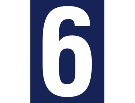 Número Adesivo Rua Número 6 No Cartão Novap