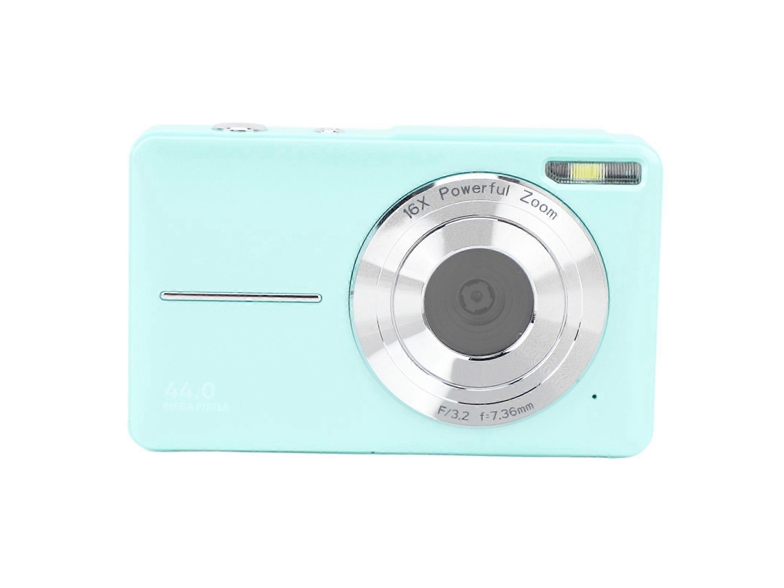 Máquina Fotográfica Digital Compacta 44mp 1080p Com Zoom 16x E Ecrã Ips De 2,4 Polegadas Verde