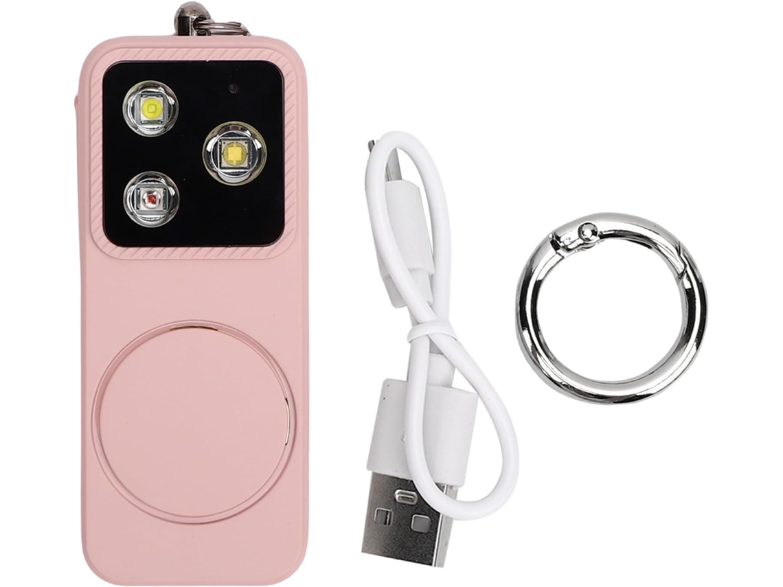 Mini Lanterna Led Recarregável Com Chaveiro, De Bolso Clipe Traseiro,