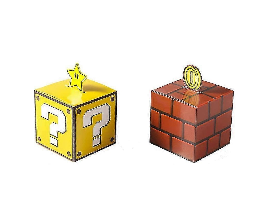 Caixas De Presente Mario Party 2025 Com 20 Peças Decoração De Caixa De Tijolos E Interrogação Para Festas De Aniversário. Hengjian