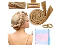 Bandas rizadoras sin calor para usar durante la noche. Set de rizado con pinza, ideal para cabello largo. E-aquaforge