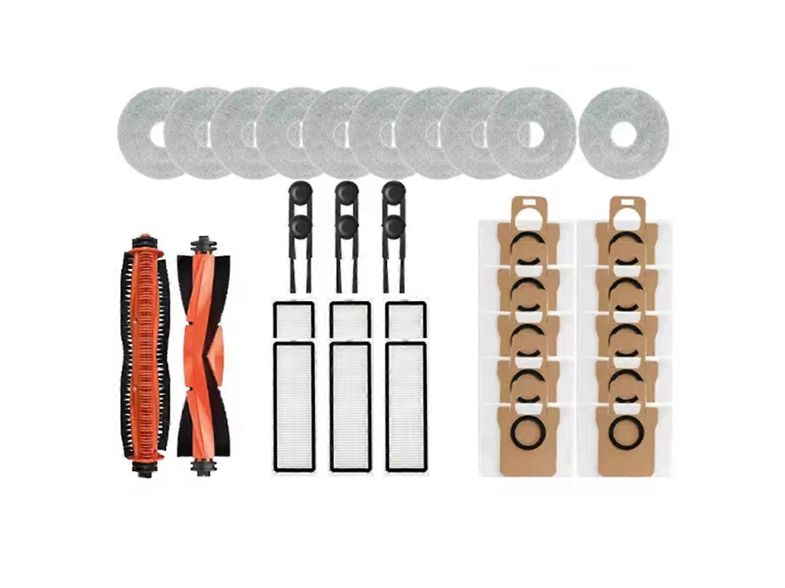 Conjunto De 34 Peças De Reposição Para M40s Ov31cn: Escova De Rolo Anti-emaranhamento, Escova Principal, Filtro, Pano De Limpeza, Saco Para Pó.