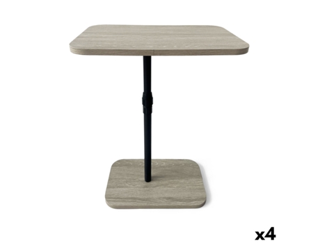 Mesa Lateral Moblekit Marrom Preto 45 X 29 X 70 Cm Polipropileno Madeira Mdf (4 Unidades)