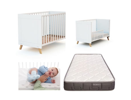 Berço Co-Leito Sakura Convertível em Cama com Colchão Morfeo COOL · DREAMS