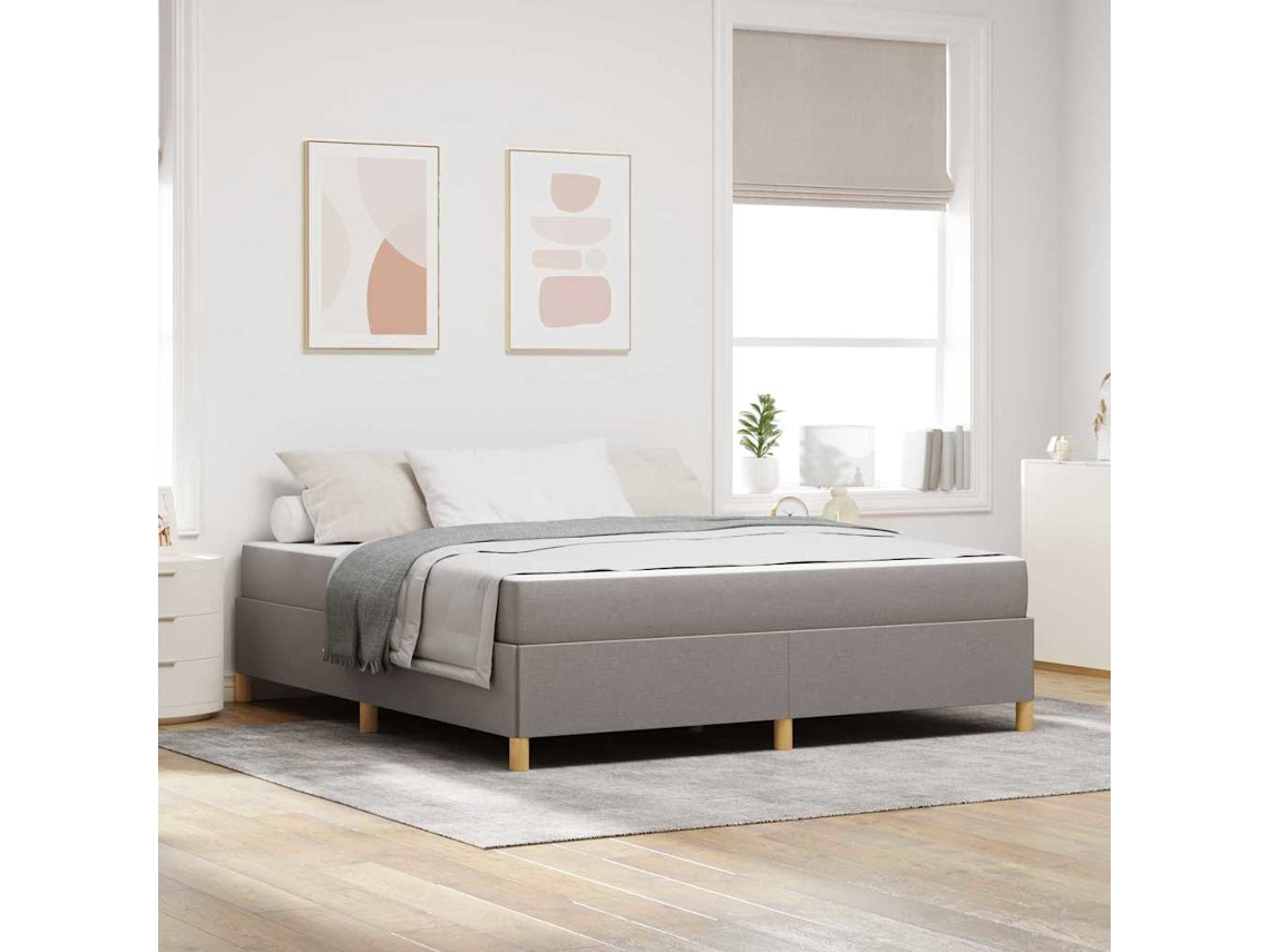 Vidaxl Estrutura da Cama Cinzento acastanhado 180 X 200 Cm Tecido
