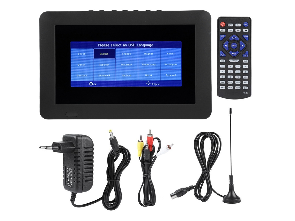 Tv Digital Portátil Tela 9 Polegadas Tft Led Sintonizador Isdb