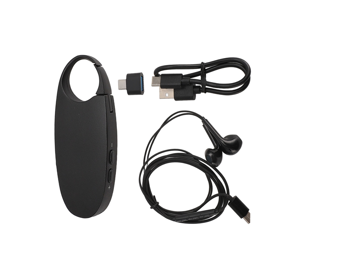 Aetheria gravadora de Voz Ativa com Cancelamento de Ruído Ai Magnética 70h 64gb Mp3 Player Usb C
