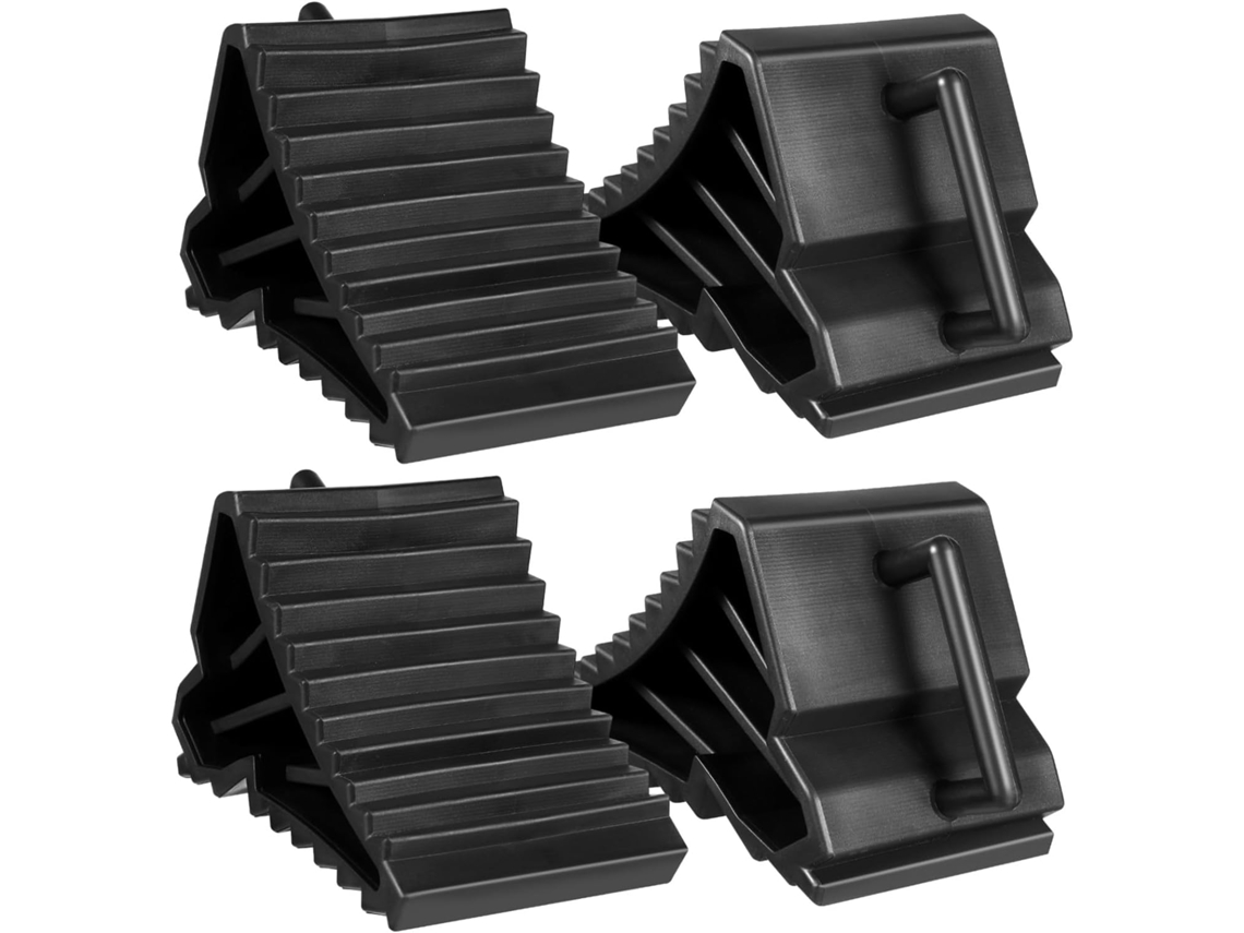 Conjunto De 4 Suportes Antiderrapantes Para Pneus De Carro E Motocicleta.
