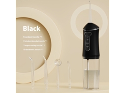 Irrigador Oral Dentário Recarregável , 3 Modos,220ml, para o Cuidado do Aparelho Ortodôntico Preto HEXINYIGJLY