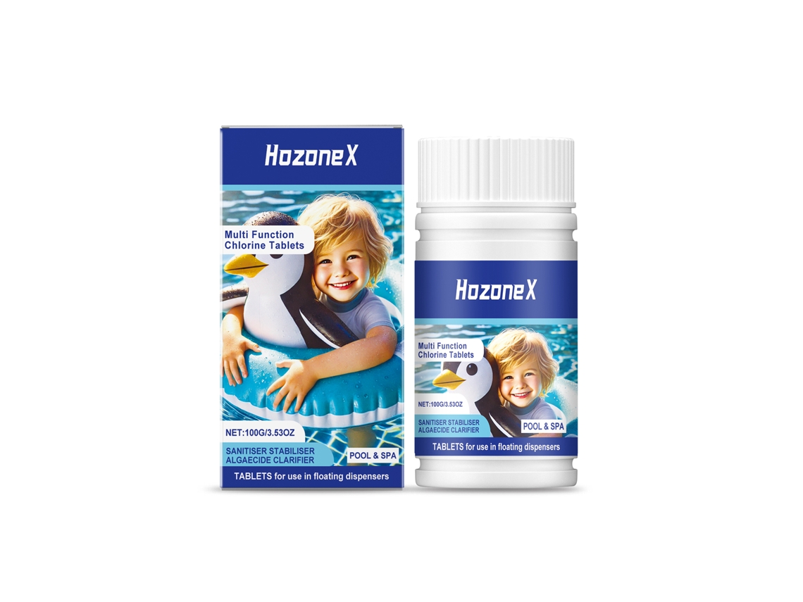 Laxiscreed Hozonex Tabletes Para Limpeza De Piscinas Com Água Limpa E Sem Cheiro