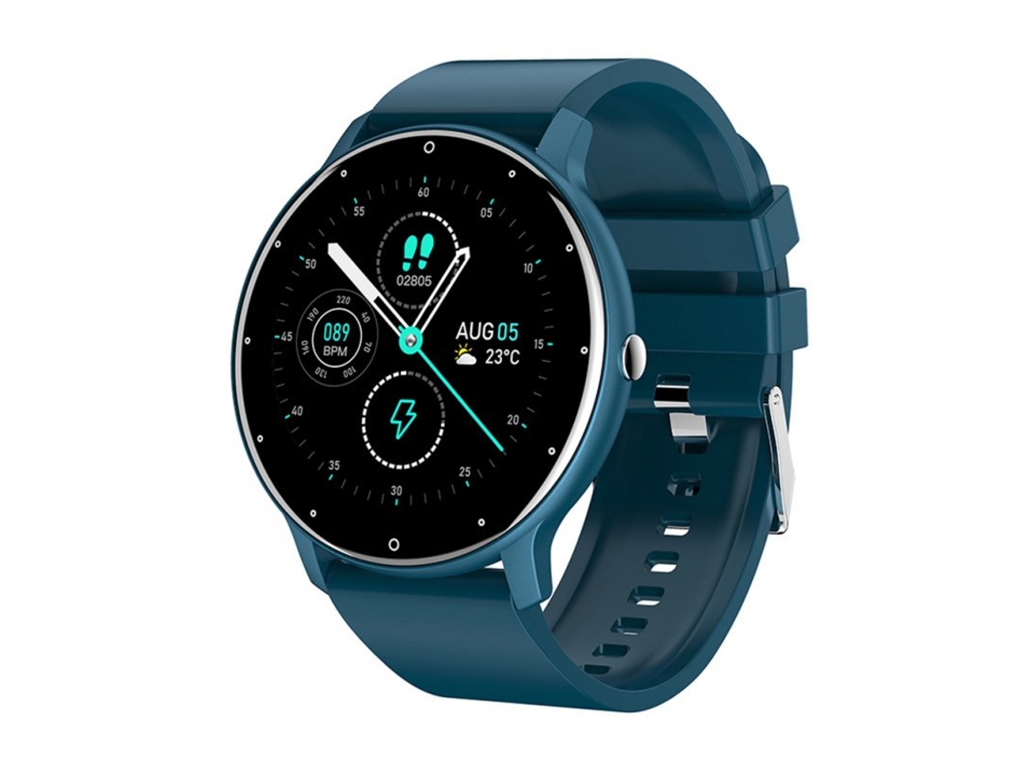 Pulseira Desportiva com Tela Colorida Monitoramento de Saúde de Frequência Cardíaca Bluetooth Azul