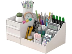 Caixa Organizadora Multifuncional para Cosméticos, Ideal para Mesa de Escritório BRILVIBERA