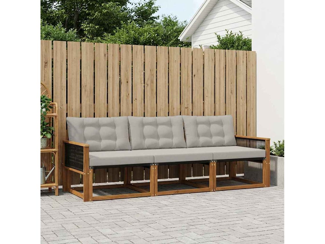 Vidaxl Conjunto De Sofás Para Exterior 3 Unid.