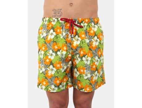 Boxer Mare Red Sox Appeal Mod. Fiori Tropicali Verde Militare