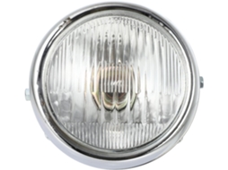 Farol De Motocicleta Retrô Redondo, À Prova D'água E Totalmente Vedado, Em Ferro E Vidro Prateado, Iluminação.