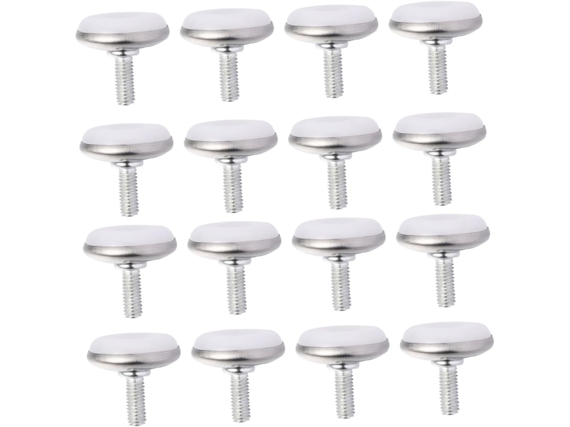 Toddmomy Conjunto De 24-niveladores Pés Móveis Ajustáveis Com Parafuso Para Mesa E Cadeira, Antiderrapantes E Protetores