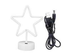 Luz de Neon Led Estrela de Cinco Pontas Decorativa para Quarto Festa com S/MARCA