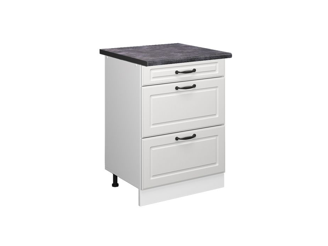 Móvel de cozinha Vicco R-Line, branco country, 60 cm com gavetas, PA Antracite