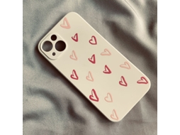 Capa Para Iphone 17 Pro, Tela Inteira, Vermelha, Rosa, Coração, Branca, Silicone, Proteção Completa, Macia, Coração