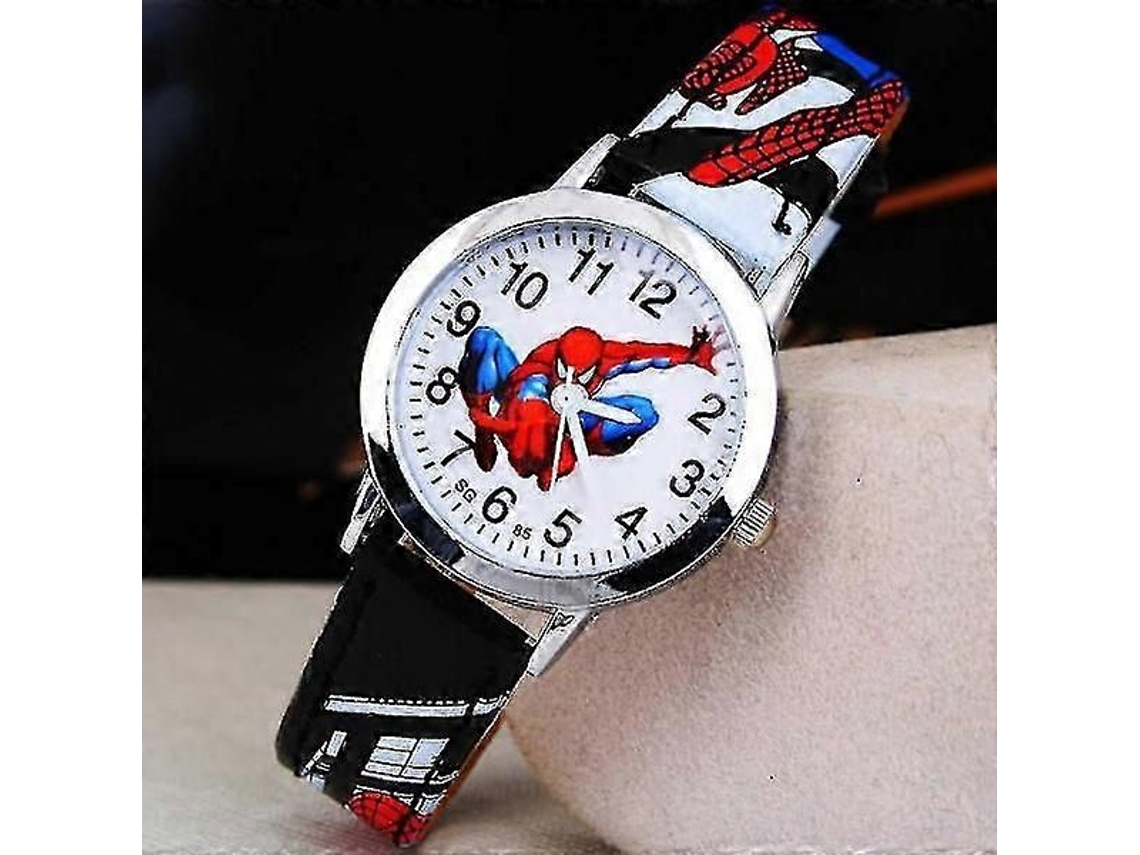 Relógio De Pulso Infantil Masculino Homem-aranha Quartzo_xx Preto
