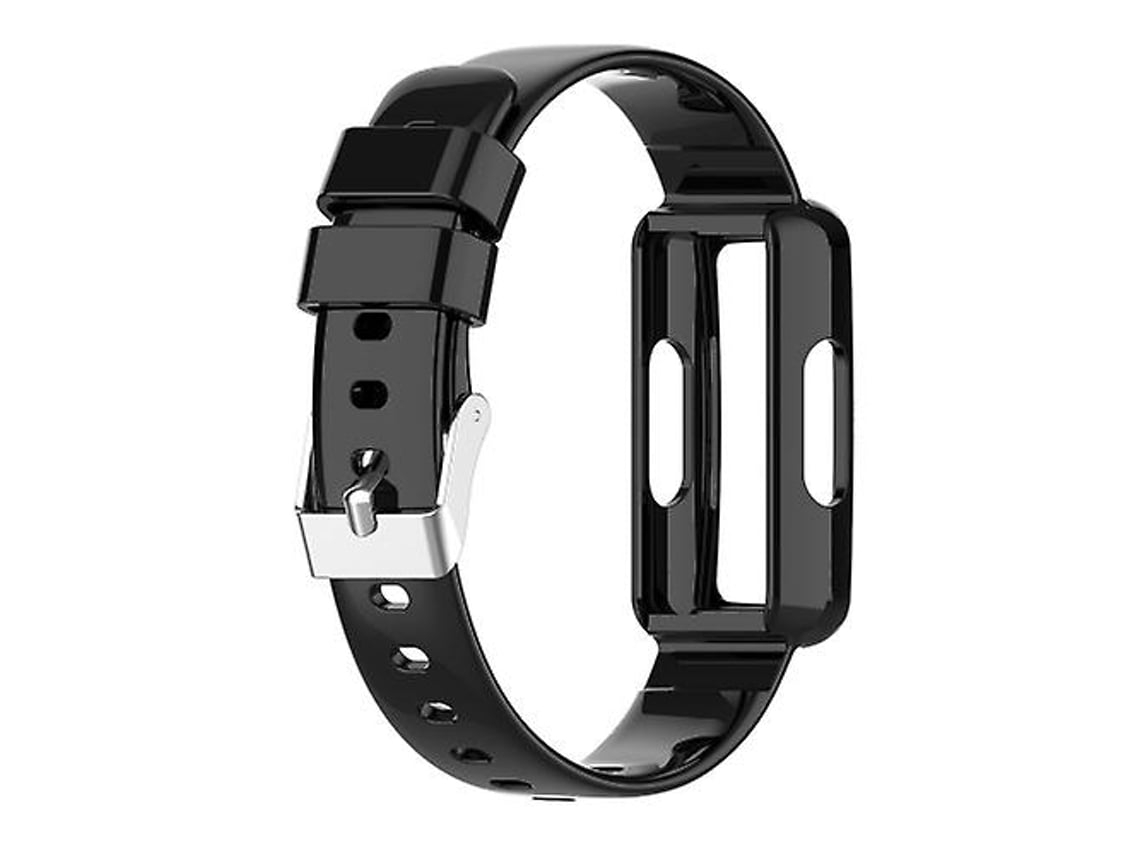 Lurelia Pulseira, Compatível Com Fitbit Inspire Integrada Preta Transparente Silicone