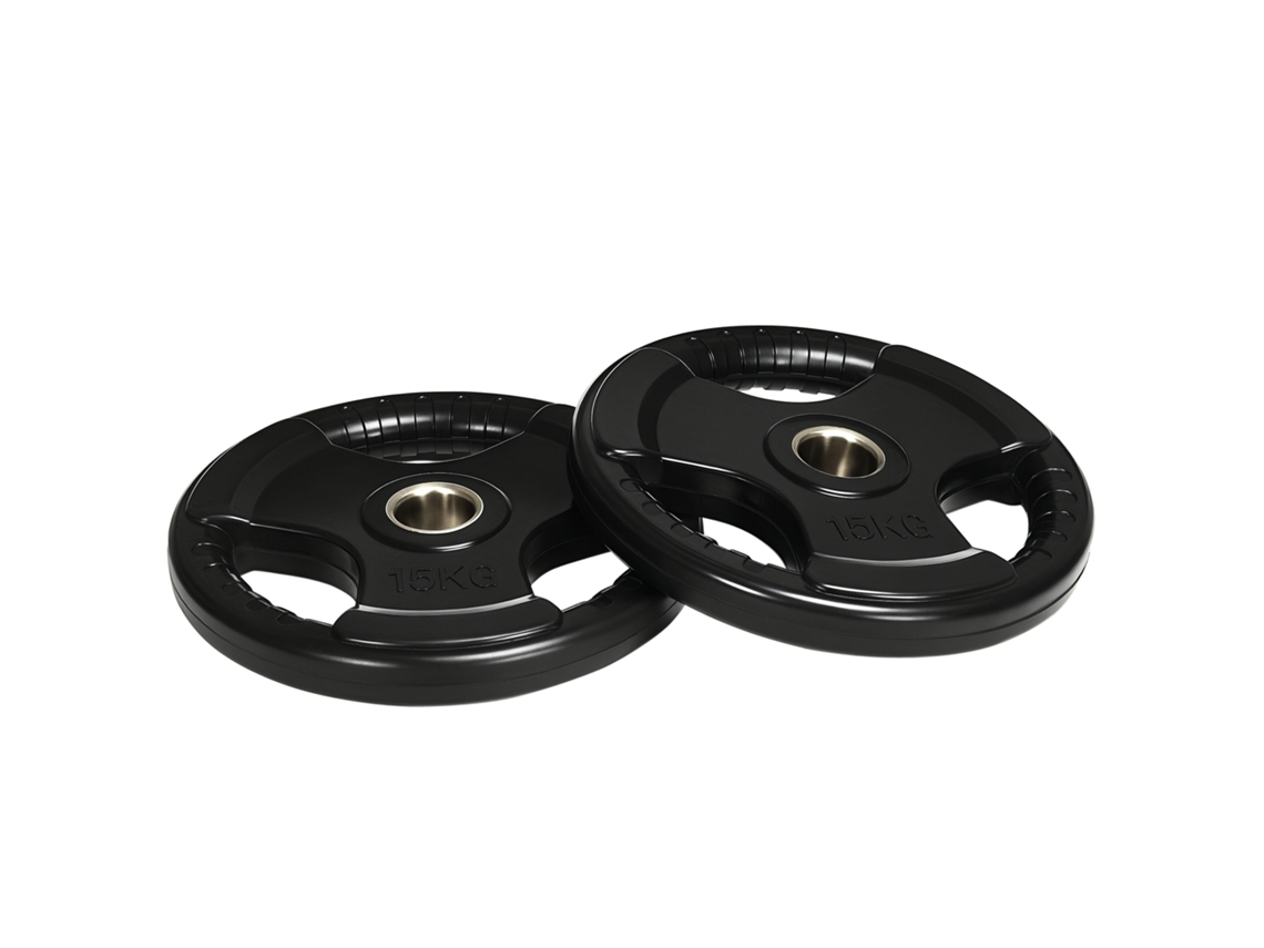 Conjunto de halteres ajustáveis 3 em 1, 15 Kg, com barra de extensão, preto