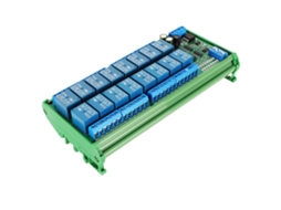 Mali placa de Rele Rs485 12v 16 Canais Controle Remoto Expansão Plc Monitoramento de Corrente com Caixa Din Rail