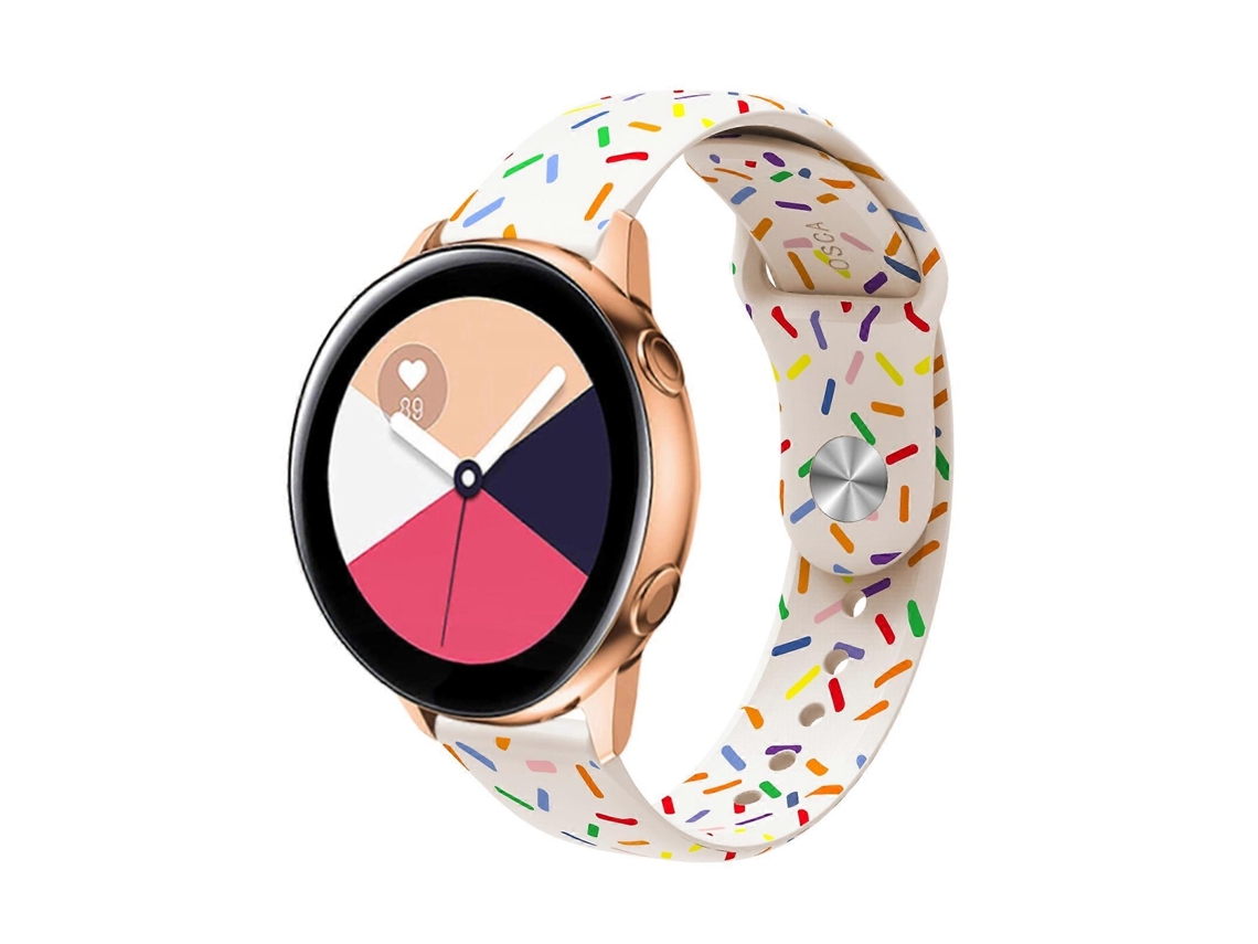 Pulseira De Silicone Esportiva Com Bolinhas Coloridas Para Samsung Galaxy Watch 6 / 6 Classic