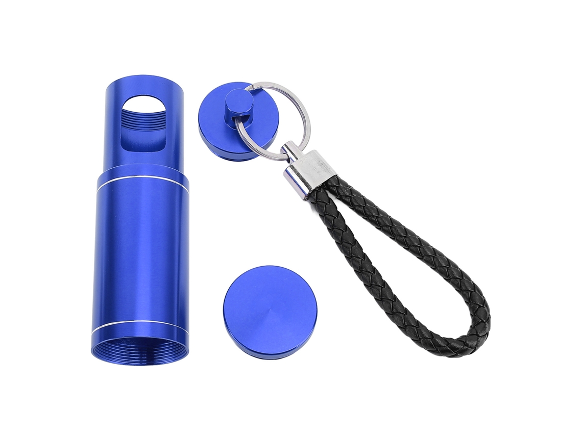 Cinzeiro de Bolso Portátil com Chaveiro Retrátil Liga de Alumínio para Viagem, Camping, Hiking Prata