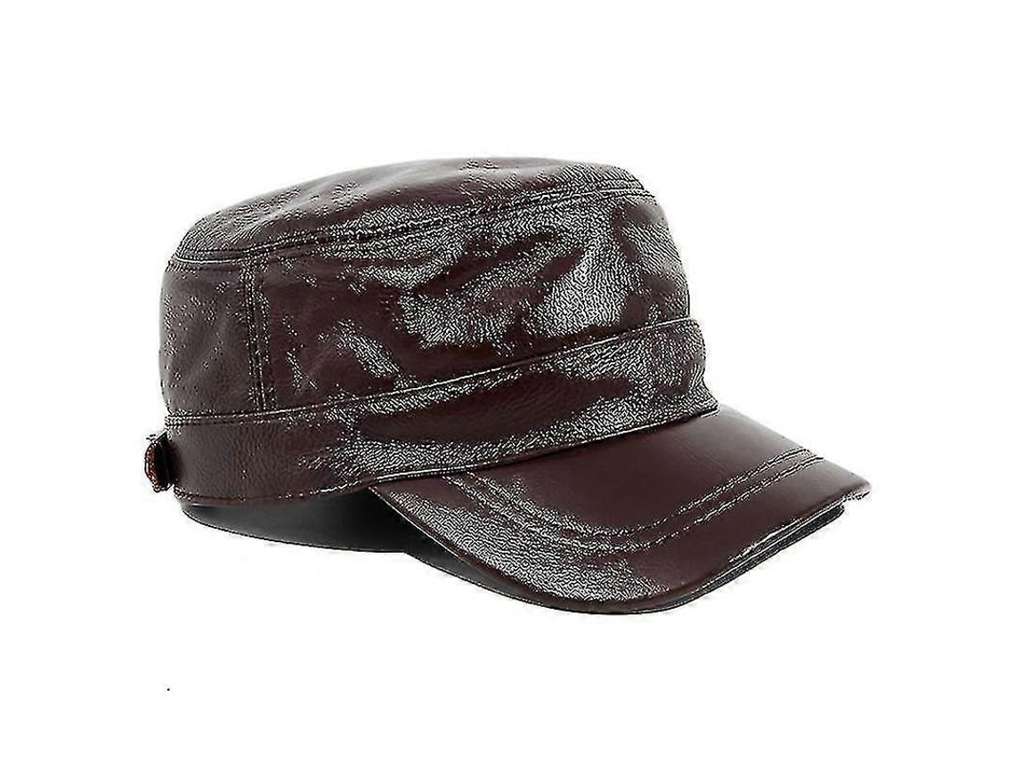 Chapéu Russo De Inverno Em Pele Genuína, Estilo Caçador/bombeiro, Com Protetores De Orelha, Ideal Para Presente De Natal Para Homens. Hengjian