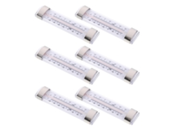 Lurelia Termómetro Analógico, 6 Unidades, Para Frigorífico E Congelador, Alta Precisão, Material Abs, Aço Inoxidável