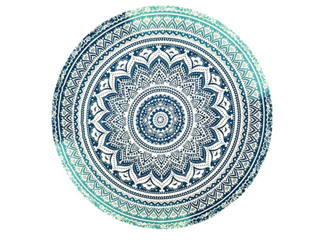 Toalha Redonda De Praia Tapestry Para Picnic E Decoração Com Estilo Europeu América 150x150cm