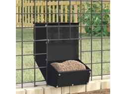 Vidaxl Comedouro Para Coelhos Preto 17,5 X 26 X 28,5 Cm 1,5 Kg