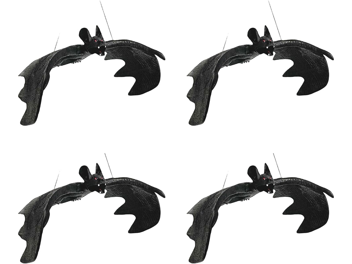 4 Morcegos de Halloween para Pendurar SFUSHOS