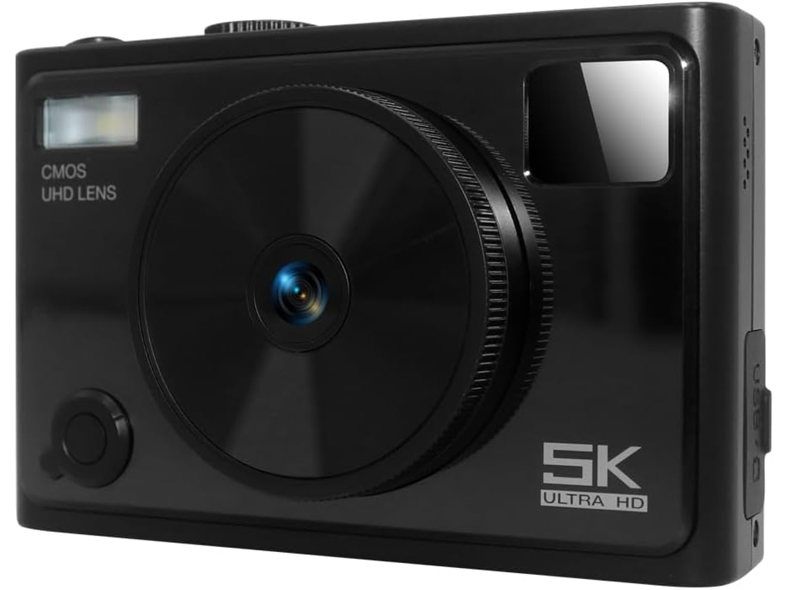 Câmera Digital 5k para Fotografia Compacta com Lente Dupla e SFUSHOS