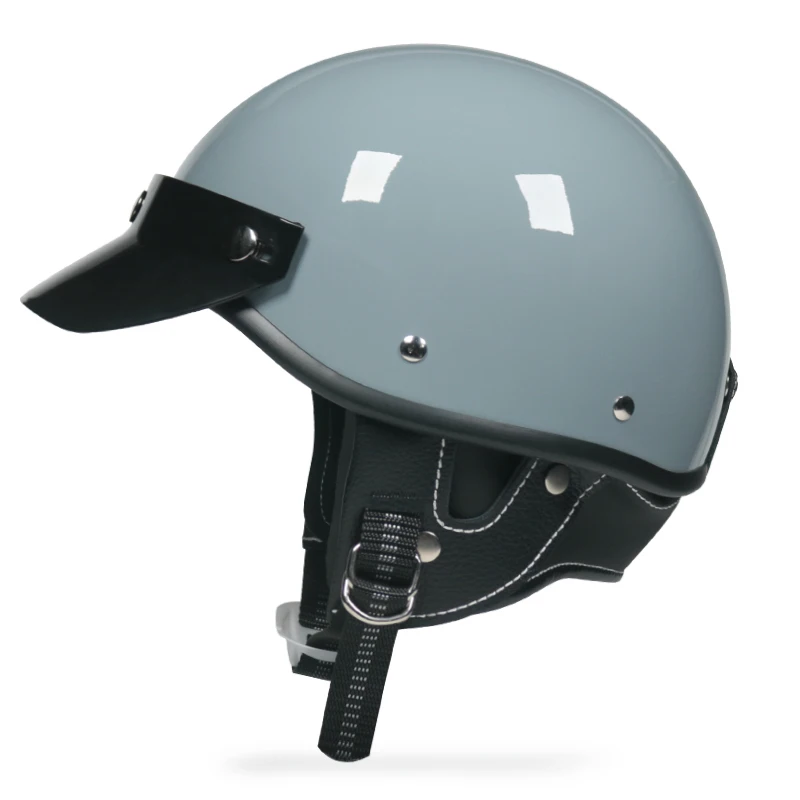 Capacete 3/4 Para Motociclista (m), Material Abs Durável, Resistente A Impactos E Leve.