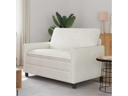 Vidaxl Sofá Creme 126 X 81 X 87,5 Cm Poliéster