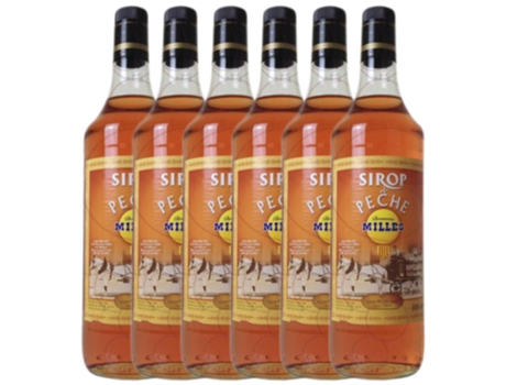 Licor MILLÀS Schnapp Millàs Sirop De Peche (1 L - 6 unidades)
